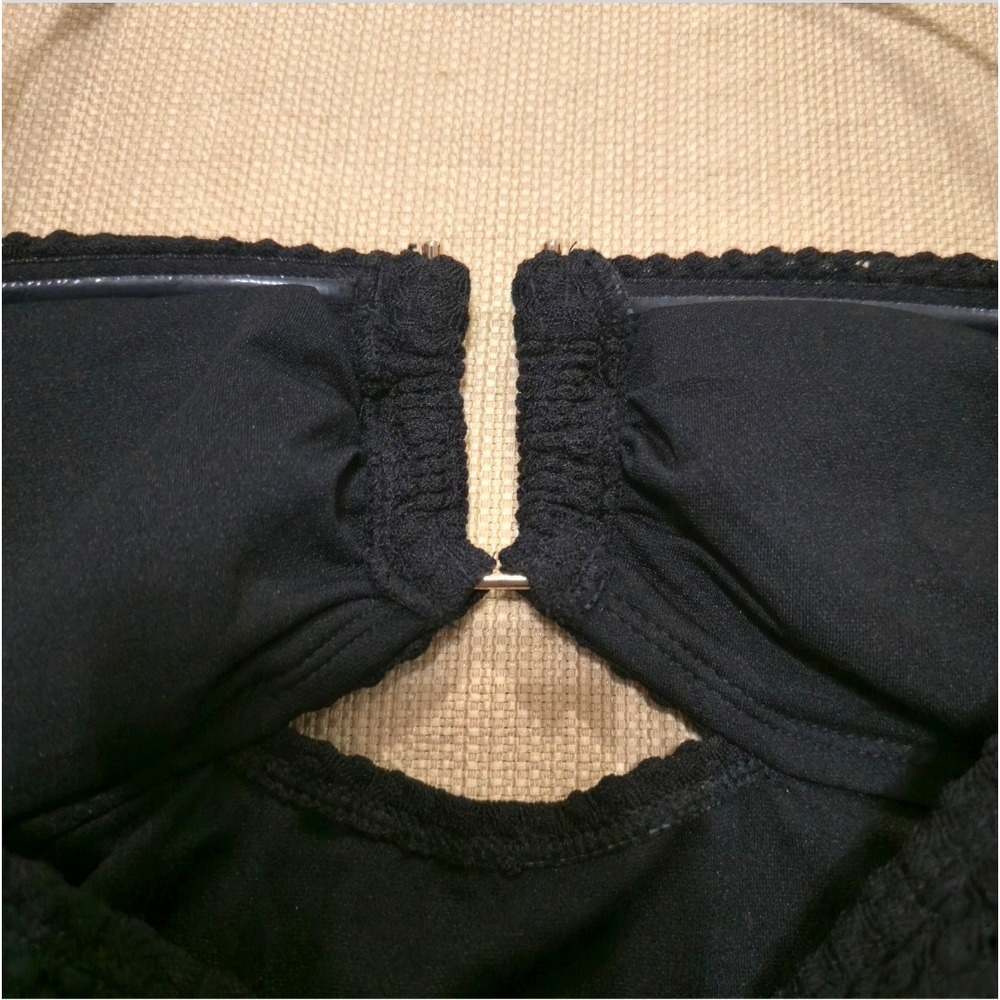 Shade‎ & Shore Womens Black Textured Cutout One Piece Swimsuit XS 238 25 4025 - Picture 7 of 11